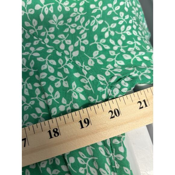 Draper James RSVP Dress Women M Green White Floral Rayon Lined Cottage Boho - Picture 6 of 6